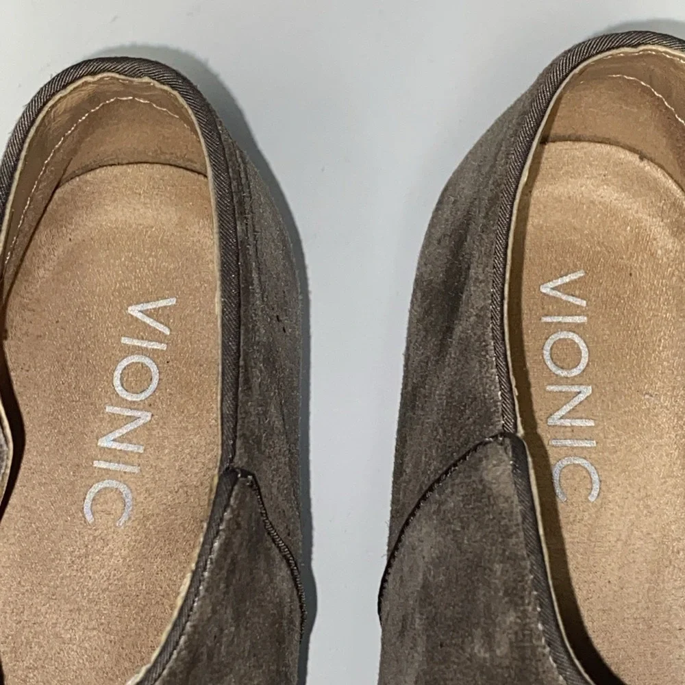 Vionic Serena Brown Suede Tassel Block Heel Ankle‎ Boots Orthotic Size 6